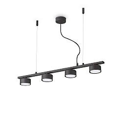 Luminaire à suspension MINOR LINEAR 4 flammes GX53 IP20, noir , revêtement en poudre
