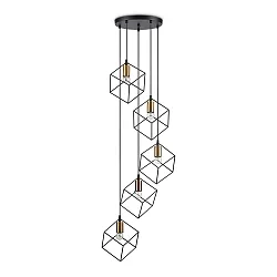 Pendant luminaire ICE, 5 flames, Ø 50cm, E27