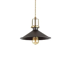 Luminaire à suspension ERIS-3 E27 IP20, or mat, noir 