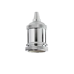 Culot E27 - GHIERA, chrome, brillant