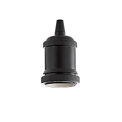 Culot E27 - GHIERA avec adaptateur, noir mat