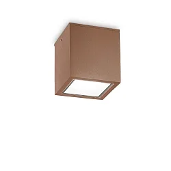 Plafonnier extérieur TECHO PL1 D15 SQUARE carré GU10 IP54, marron café
