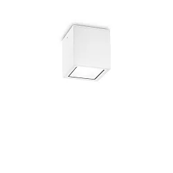 Plafonnier extérieur TECHO PL1 D09 SQUARE carré GU10 IP54, blanche