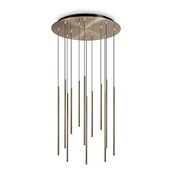 Luminaire à suspension FILO 12 flammes, réglable IP20, laiton