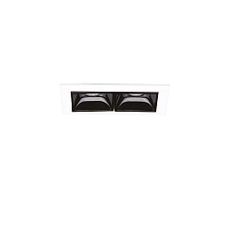 recessed downlight LIKA FI TRIM D07 2 flames, on/off, with trim, UGR < 16 IP20, white matt 