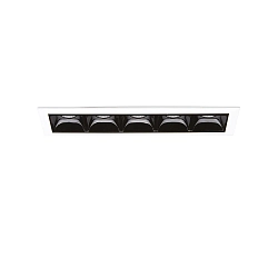 recessed downlight LIKA FI TRIM D14 5 flames, on/off, with trim, UGR < 16 IP20, white matt 