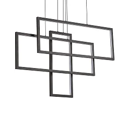Luminaire à suspension FRAME réglable IP20, noir