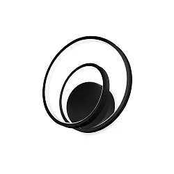Luminaire mural OZ AP ON-OFF rond, on/off IP20, noir mat 