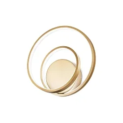 Luminaire mural OZ AP ON-OFF rond, on/off IP20, laiton brossé 