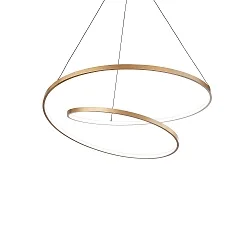 Luminaire à suspension OZ D60 ON-OFF rond, on/off IP20, laiton brossé 