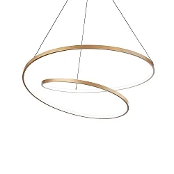 Luminaire à suspension OZ D80 ON-OFF rond, on/off IP20, laiton brossé 