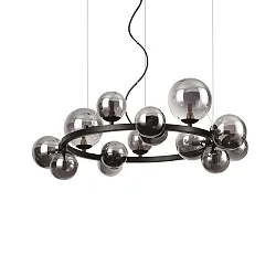 pendant luminaire PERLAGE 14 flames G9 IP20, black 