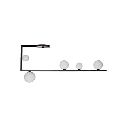 Luminaire de plafond BIRDS PL5 5 flammes G9 IP20, noir mat 