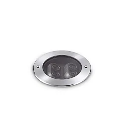 Projecteur encastré TAURUS PT D13 ACCENT ROUND 2 voies, pivotant, accessible, commutable IP67, acier 