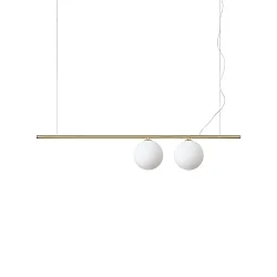 Luminaire à suspension PERLINE SP2 à 2 flammes G9 IP20, laiton