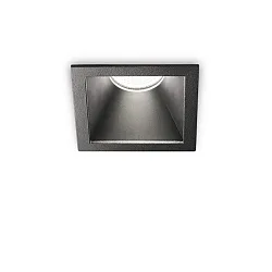Plafonnier encastré GAME TRIM SQUARE 84MM angulaire, rigide, UGR < 19, commutable IP40/IP20, noir 
