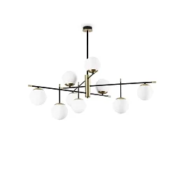ceiling luminaire GOURMET PL9 9 flames E14 IP20, black