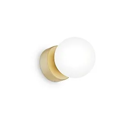 Luminaire mural PERLAGE à 1 flamme G9 IP20, laiton satiné 