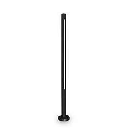 Luminaire d'allées JEDI PT LED 80.5CM angulaire, commutable, avec piquet de potentiel IP65, noir mat 