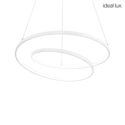 pendant luminaire OZ D80 DALI/PUSH round, DALI controllable IP20, white matt dimmable