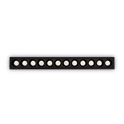 Downlight encastrable LIKA FI SLIM  D24 12 flammes, UGR < 19, étroit, on/off, avec bordures IP20, noir mat 