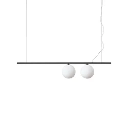 Luminaire à suspension PERLINE SP2 à 2 flammes G9 IP20, noir 