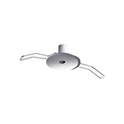 Rosette d'installation ROUND RECESSED 1 voie, rond, chrome, brillant