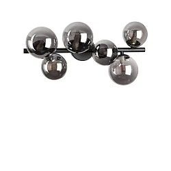 ceiling luminaire PERLAGE 6 flames G9 IP20, black 