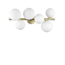 ceiling luminaire PERLAGE 6 flames G9 IP20, satined brass 