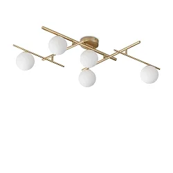 Luminaire de plafond ATLAS 5 flammes G9 IP20, or gradable