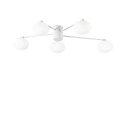 Luminaire de plafond HERMES 5 flammes G9 IP20, blanche gradable