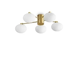 Luminaire de plafond HERMES 5 flammes G9 IP20, blanche gradable