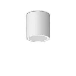 Plafonnier extérieur TECHO PL1 D09 ROUND Bas, rond, rigide, avec douille GU10 IP54, blanche