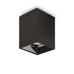 surface downlight NITRO D10 SQUARE square, rigid, with lens optics, on/off IP20, black matt 
