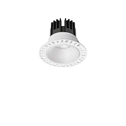 Plafonnier encastré GAME TRIMLESS ROUND 100MM rond, rigide, affleurant, UGR < 19, commutable IP40/IP20, noir 