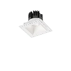 Plafonnier encastré GAME TRIMLESS SQUARE angulaire, rigide, affleurant, UGR < 19, commutable IP40/IP20, blanche 