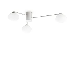 Luminaire de plafond HERMES 3 flammes G9 IP20, blanche gradable
