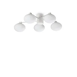 Luminaire de plafond HERMES 5 flammes G9 IP20, blanche gradable
