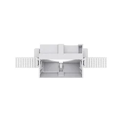 Boîtier intégré ZEUS carré, blanche