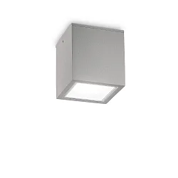 Plafonnier extérieur TECHO PL1 D15 SQUARE carré GU10 IP54, gris