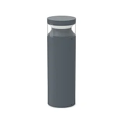Luminaire en forme de borne BOEING H040 cylindrique, commutable, avec diffuseur IP65, anthrazit, mat 