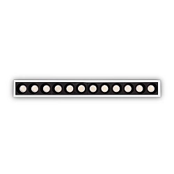 Downlight encastrable LIKA FI SLIM  D24 12 flammes, UGR < 19, étroit, on/off, avec bordures IP20, blanc mat 