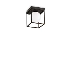 Luminaire de plafond LINGOTTO PL1 à 1 flamme E14 IP20, noir mat gradable