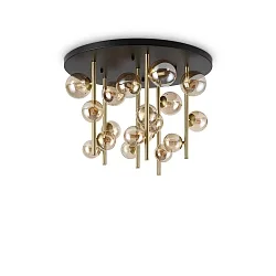 Luminaire de plafond PERLAGE 18 flammes G9 IP20, laiton satiné 