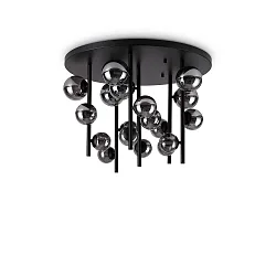 Luminaire de plafond PERLAGE 18 flammes G9 IP20, noir 