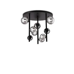 Luminaire de plafond PERLAGE 9 flammes G9 IP20, noir 