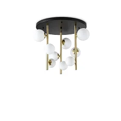 ceiling luminaire PERLAGE 9 flames G9 IP20, satined brass 