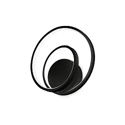 Luminaire mural OZ AP ON-OFF rond, on/off IP20, noir mat 