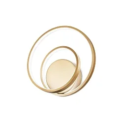 Luminaire mural OZ AP ON-OFF rond, on/off IP20, laiton brossé 