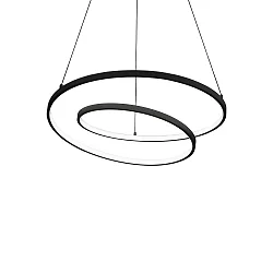 Luminaire à suspension OZ D60 ON-OFF rond, on/off IP20, noir mat 